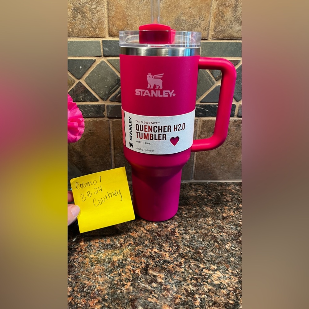 Pink Cosmo Target Valentine release 40 oz Stanley. Tumbler